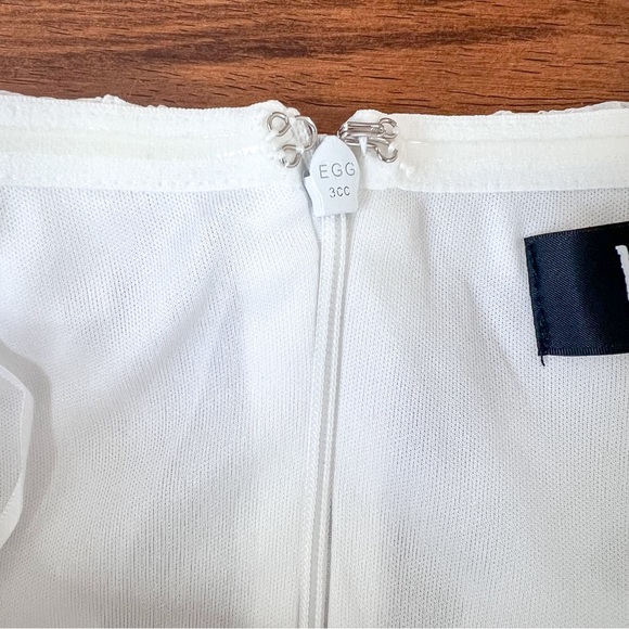 Lulus From this Day White Floral Jacquard Strapless Midi Dress Size Small - Picture 12 of 13